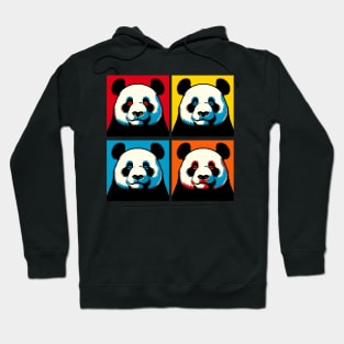 Pop Closed Eyes Panda - Funny Panda Art Hoodie